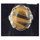 Size 6 South African tigers eye 15.4ct solitaire