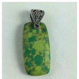 Sterling silver 18.75ct mojave green turquoise