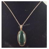 43.5ct green aventurine 18k ion plated rose gold