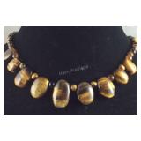 Tigers eye necklace 18-20in stainless steel