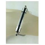 Shungite glass bottle heart charm bracelet