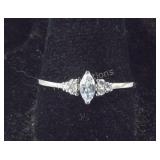 Sterling silver size 10 CZ ring