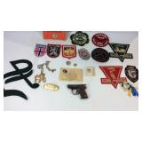 Junior rifle handbook, assorted patches, school