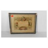 1902 Confirmation Certificate in German, framed