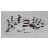 Lead soldiers and horses, condition as shown