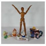 Lady Nodder ashtray, articulated artist model,