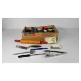 Kitchen utensils,  including Pampered Chef