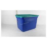 Sterilite tote with lid, approximately 18 gallon
