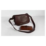 Vintage brown leather Coach purse and wallet,