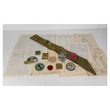 Boy Scout patches and newsletters, newsletters