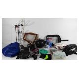 Sports/exercise group, weights, bowling ball,