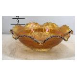 Marigold Holland windmill 7.5 inch carnival glass