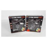 Two Flying Disco Ball toys, new in box