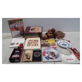 Books, Wheaties Tiger Woods box with disc, wooden