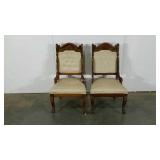 Two Victorian style hip chairs