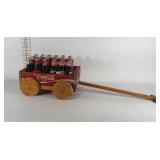 Wooden Coca-Cola crate wagon with two dozen 8oz