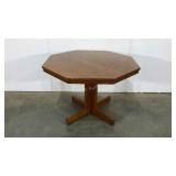 Octagonal pedestal dining table, 42",