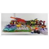 Toys, toy trucks, princess dresses, toy tools,