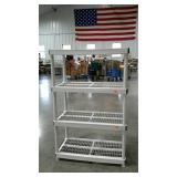 Plastic shelving, Keter brand, 4 tiers, 36 x 18 x