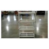 Plastic shelving, Keter brand, 4 tiers, 36 x 18 x