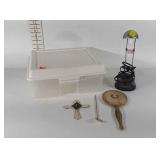 Miscellaneous group, decorative antique mirror,