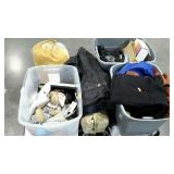 Skid lot: includes sleeping bag, jackets, Atlas