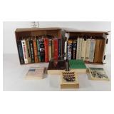 Books, mostly history, includes War and Peace,