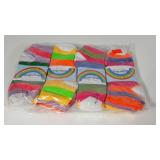Dozen multicolored footie socks