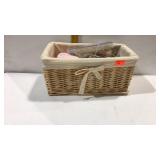 Pier one imports basket with sewing and craft