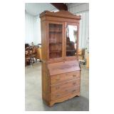 Secretary cabinet with key, hardware loose as