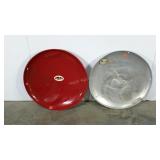 Flexible Flyer snow disc and silver toned snow