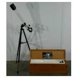 Tasco telescope with nice wooden case