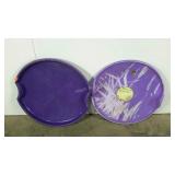 Two snow coaster discs, plastic