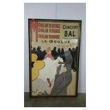 Large framed Moulin Rouge print, 36 x 56, seller