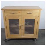 Kitchen Cart, on rollers, maple made, double