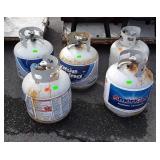 5 Empty Propane Tanks