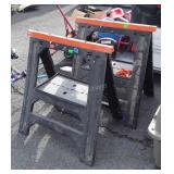 Pair of Folding poly Sawhorses, seller code KC