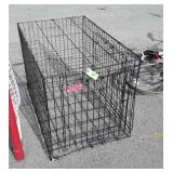 Folding Wire Pet Cage, double doors, no bottom