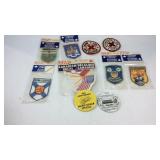 Canadian crest patches, first aid patches, and