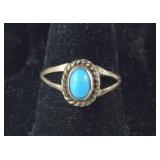 Petite Turquoise Ring, 1.7 grams, size 6.25,