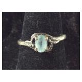 AVON Blue Topaz Ring, 1.9 grams, size 5.75,