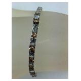 Light Blue & Orange Stone Bracelet, 11.8 grams,