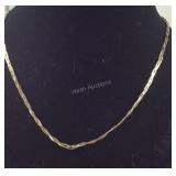 Tri-tone Necklace, 4.7 grams, size 20", Sterling