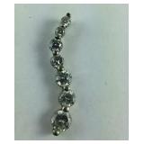 CZ Journey Pendant, 3.1 grams Sterling Silver