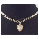 Two-Tone Toggle Necklace w/ Genuine Diamond