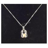 Floating Pearl Necklace Singed Vantel Pearls, 5.4