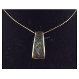 Abalone Necklace, 7.2 grams, size 18", Sterling