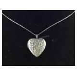 Heart Locket Necklace, 4.5 grams, size 18",