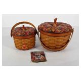 Longaberger Little and Small pumpkin baskets,