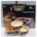 Kitchenwares,  three Pac-Man bowls (need